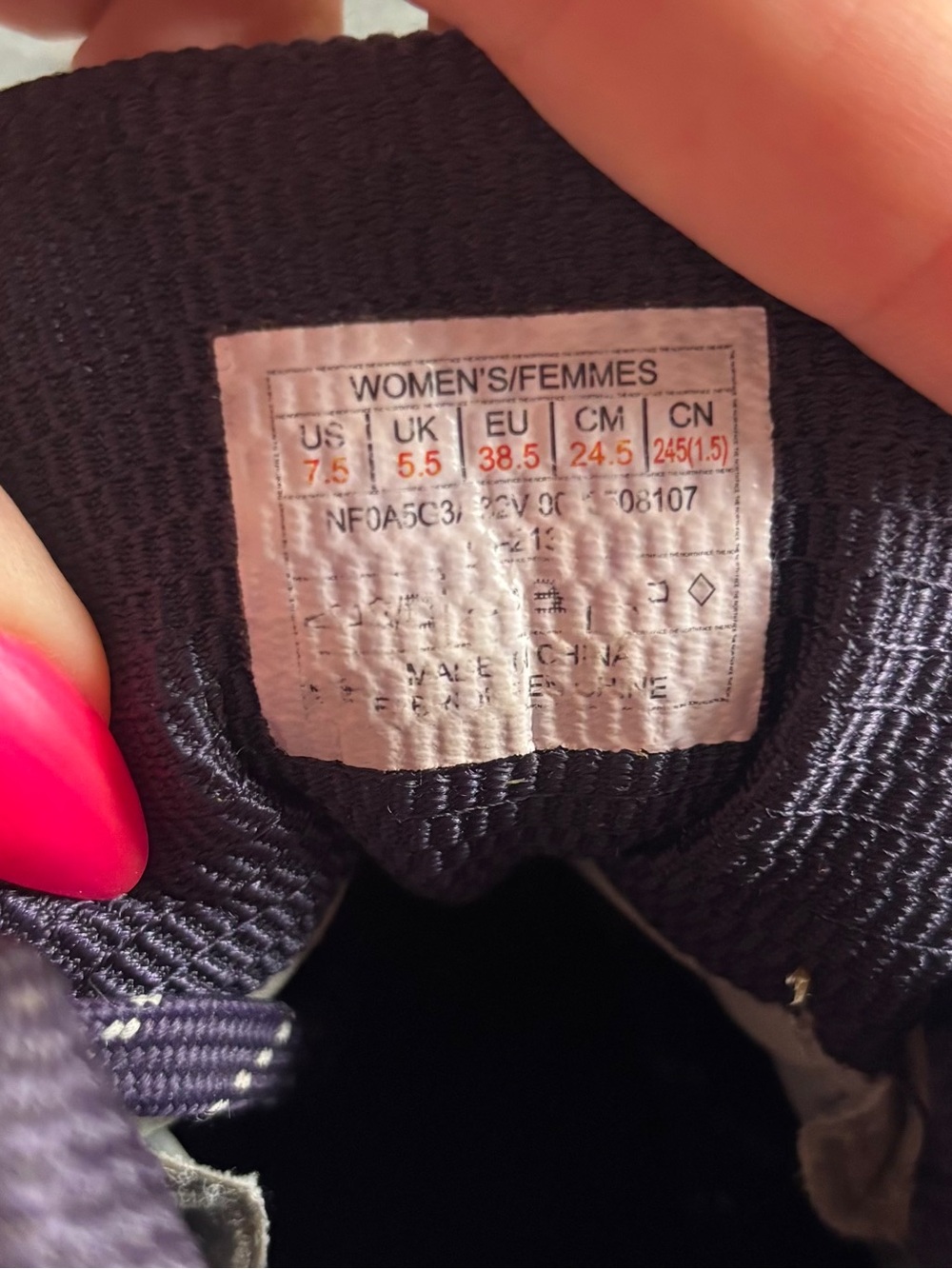 THE NORTH FACE Women Vectiv Exploris Mid Futurlight Hiking Boots Grey/Purple 7.5 - Picture 9 of 10